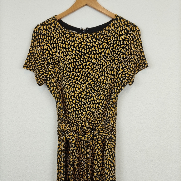 Hobbs London Kimmi Jersey Knee Length Crew Neck Dress Tie Waist Size 6 Women's - Picture 7 of 16